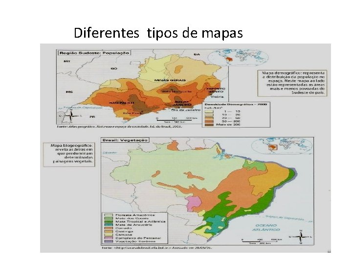 Diferentes tipos de mapas Diferentes tipos de mapas