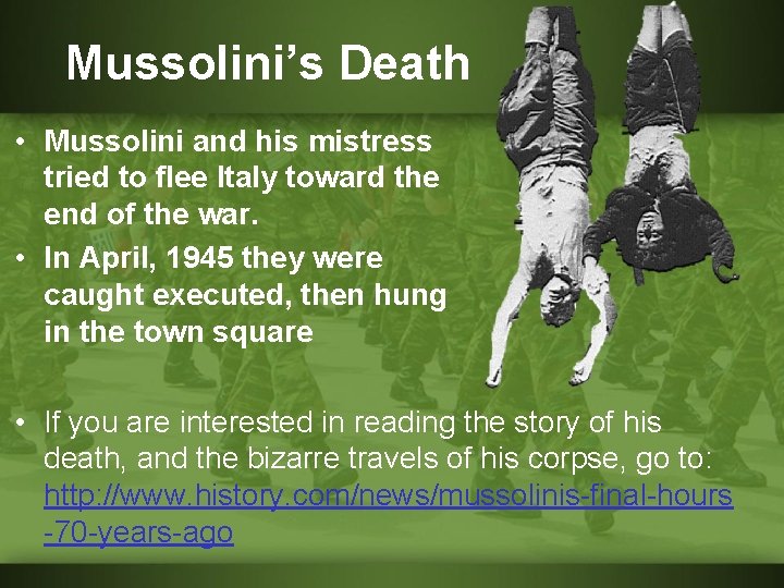 How Old Was Mussolini When He Died