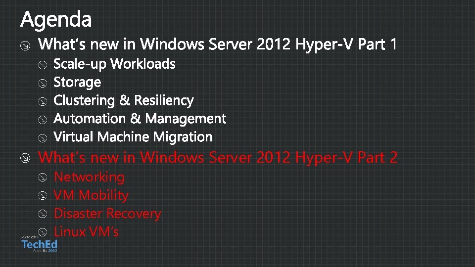 What’s new in Windows Server 2012 Hyper-V Part 2 Networking VM Mobility Disaster Recovery