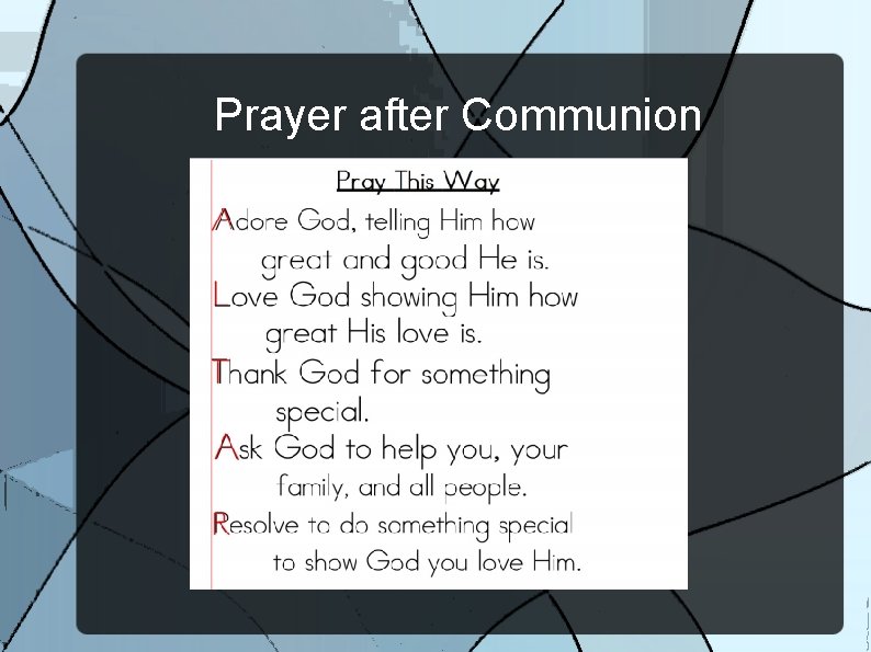 Prayer after Communion 