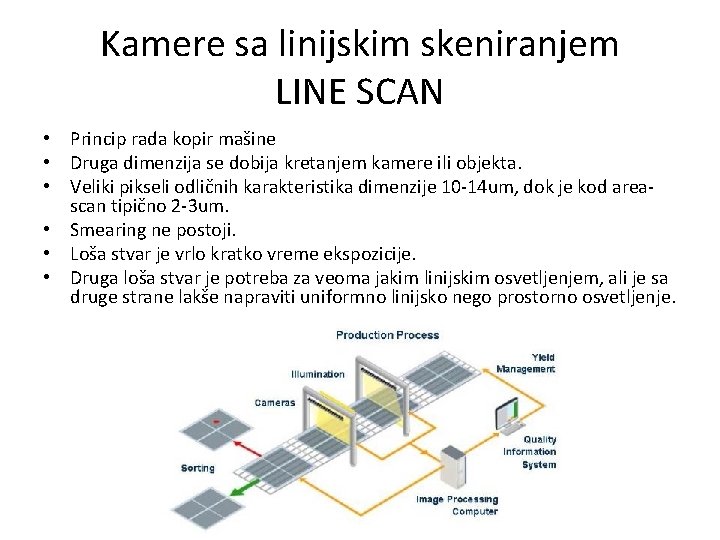 Kamere sa linijskim skeniranjem LINE SCAN • Princip rada kopir mašine • Druga dimenzija