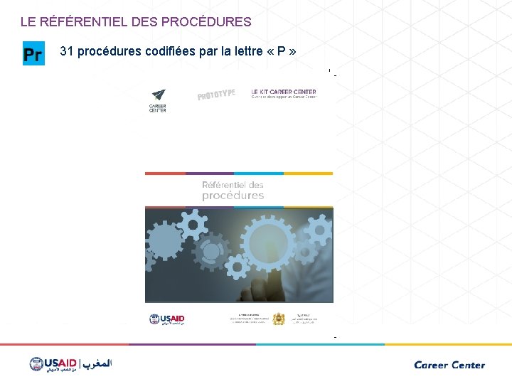 LE RÉFÉRENTIEL DES PROCÉDURES 31 procédures codifiées par la lettre « P » 