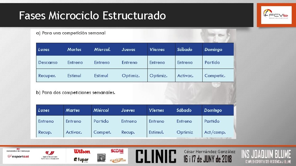 Fases Microciclo Estructurado César Hernández González 