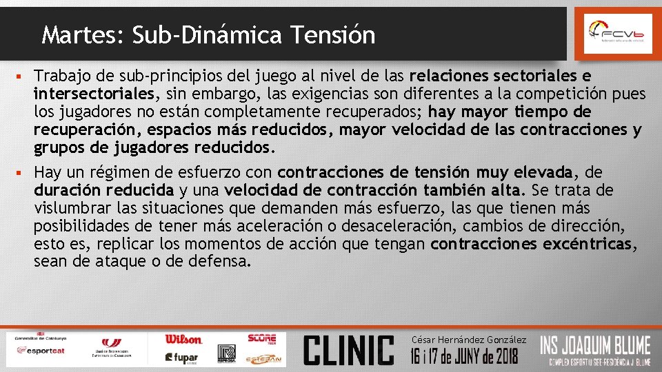 Martes: Sub-Dinámica Tensión Trabajo de sub-principios del juego al nivel de las relaciones sectoriales