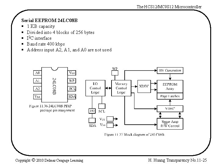 The HCS 12/MC 9 S 12 Microcontroller Serial EEPROM 24 LC 08 B §