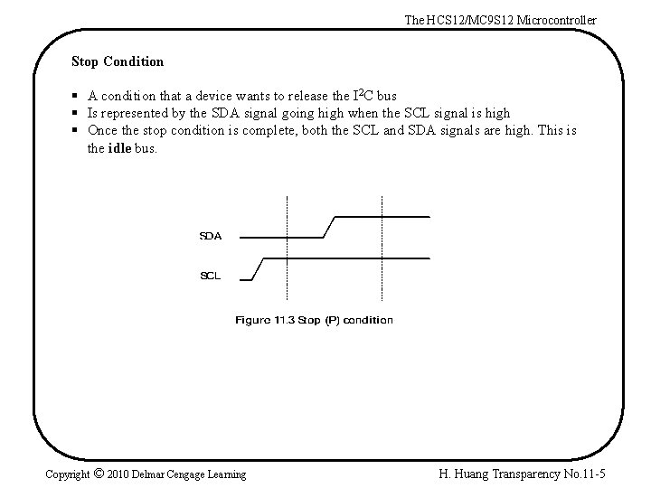 The HCS 12/MC 9 S 12 Microcontroller Stop Condition § A condition that a