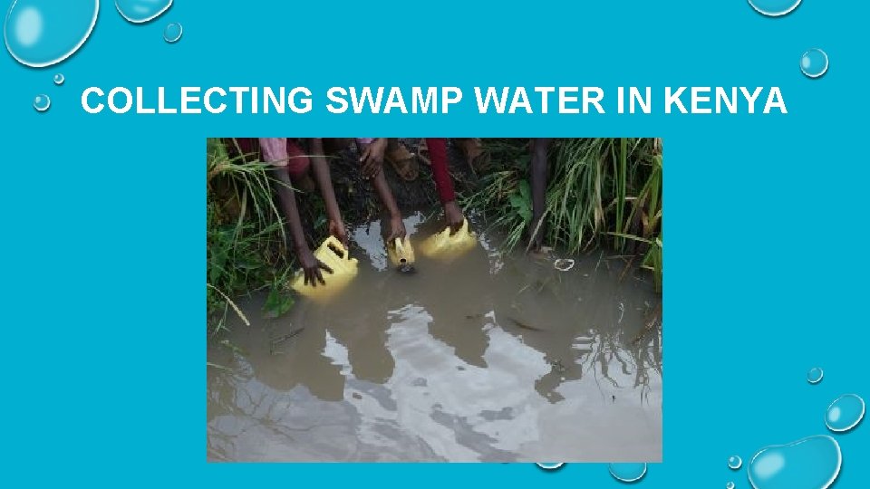 COLLECTING SWAMP WATER IN KENYA 