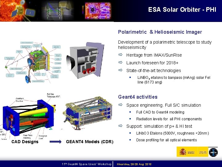 ESA Solar Orbiter - PHI Polarimetric & Helioseismic Imager Development of a polarimetric telescope