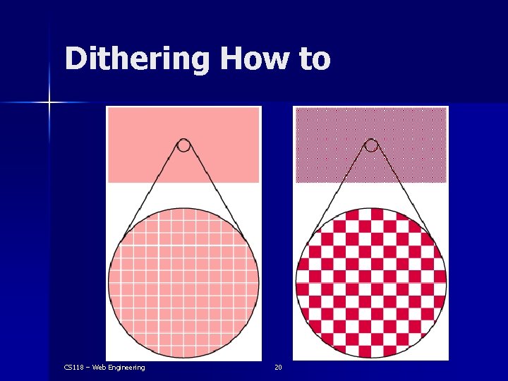 Dithering How to CS 118 – Web Engineering 20 
