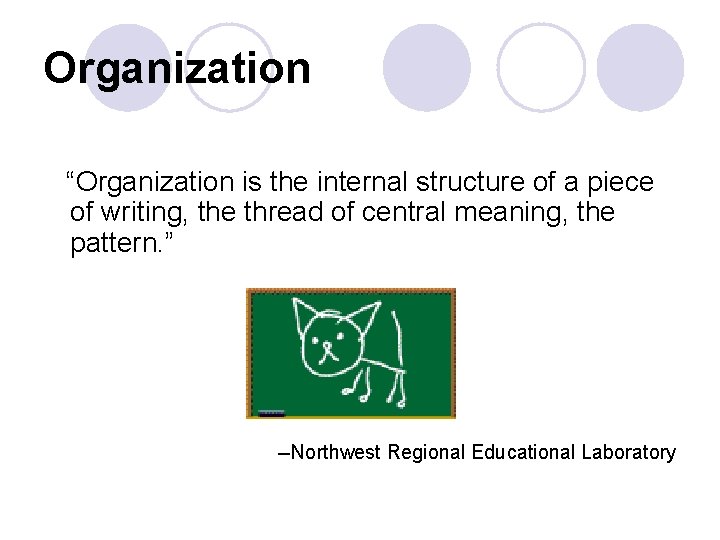 Organization “Organization is the internal structure of a piece of writing, the thread of Organization “Organization is the internal structure of a piece of writing, the thread of