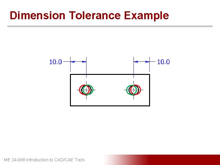 Dimension Tolerance Example ME 24 -688 Introduction to CAD/CAE Tools 