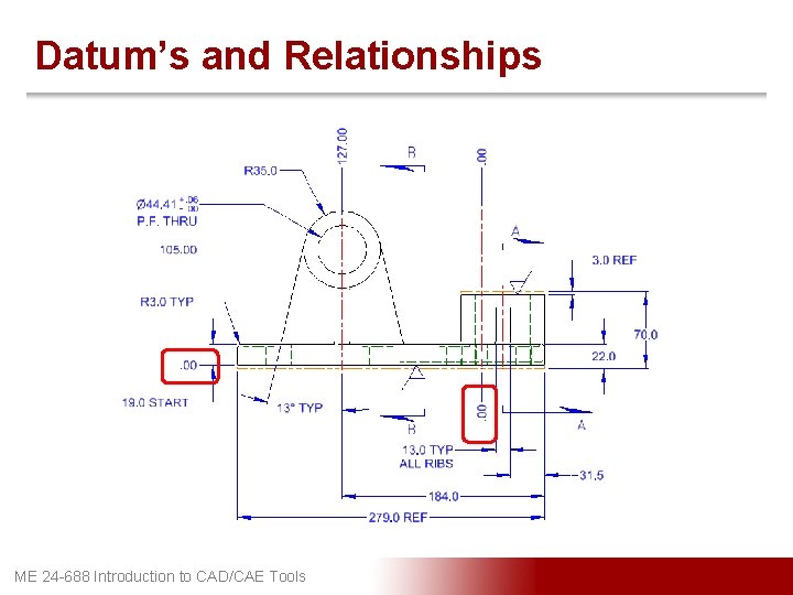 Datum’s and Relationships ME 24 -688 Introduction to CAD/CAE Tools 