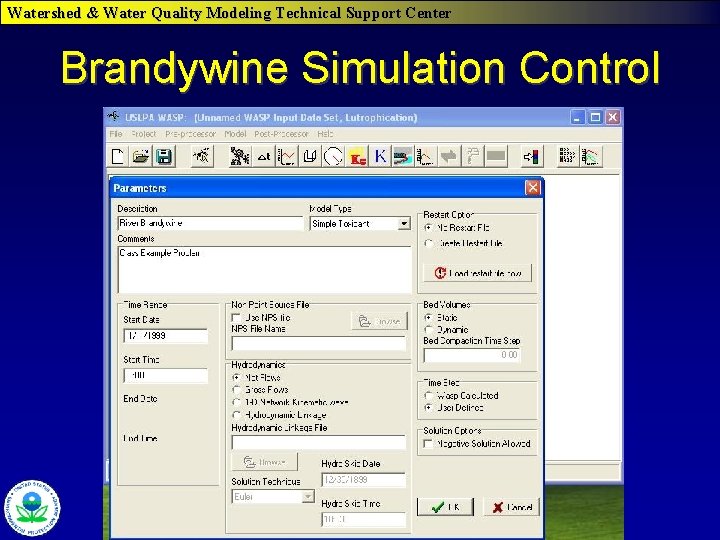 Watershed & Water Quality Modeling Technical Support Center Brandywine Simulation Control 