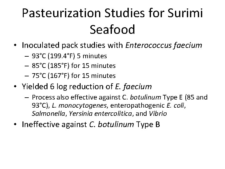 Surimi Fermentation Microbiology and HACCP For Surimi Seafood Surimi Seafood