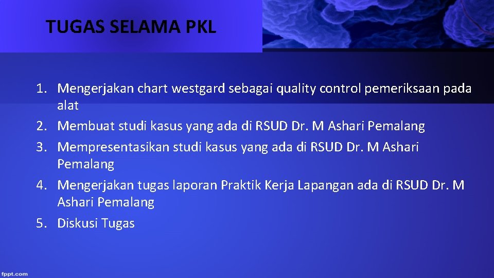 TUGAS SELAMA PKL 1. Mengerjakan chart westgard sebagai quality control pemeriksaan pada alat 2. TUGAS SELAMA PKL 1. Mengerjakan chart westgard sebagai quality control pemeriksaan pada alat 2.