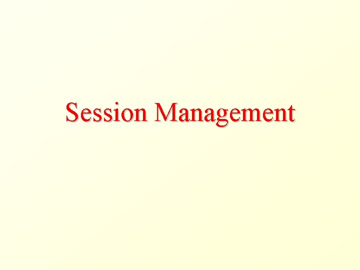 Session Management 