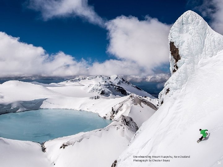 Snowboarding Mount Ruapehu, New Zealand Photograph by Chester Boyes 34 