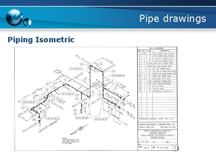 Pipe drawings Piping Isometric 