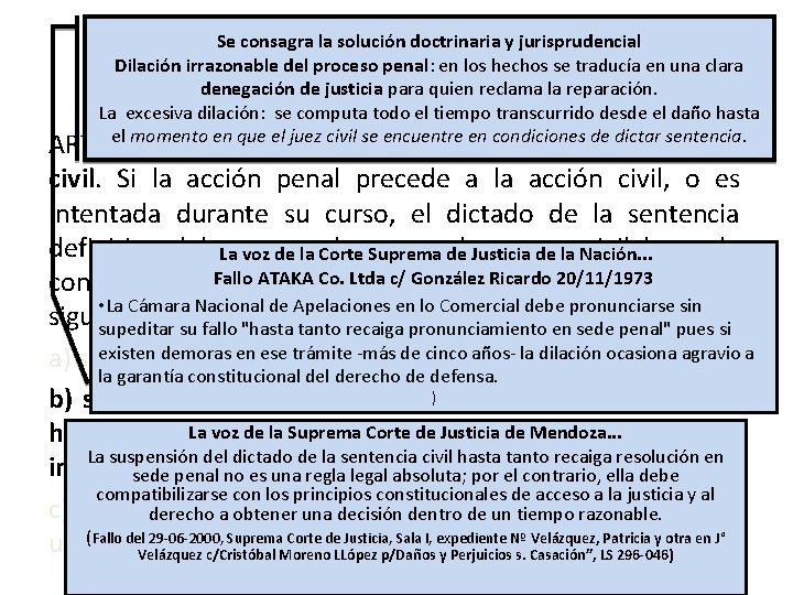 Se consagra la solución doctrinaria y jurisprudencial Dilación irrazonable del proceso penal: en los