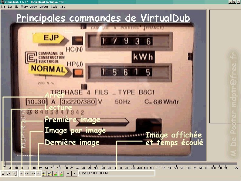 Principales commandes de Virtual. Dub 