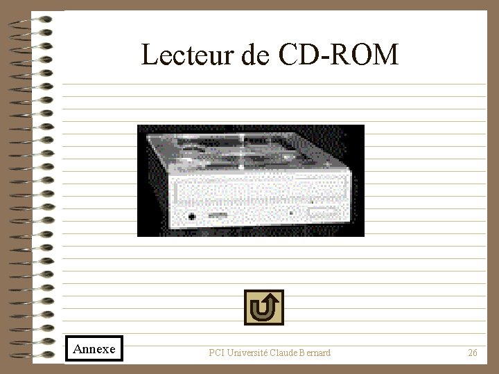 Lecteur de CD-ROM Annexe PCI Université Claude Bernard 26 