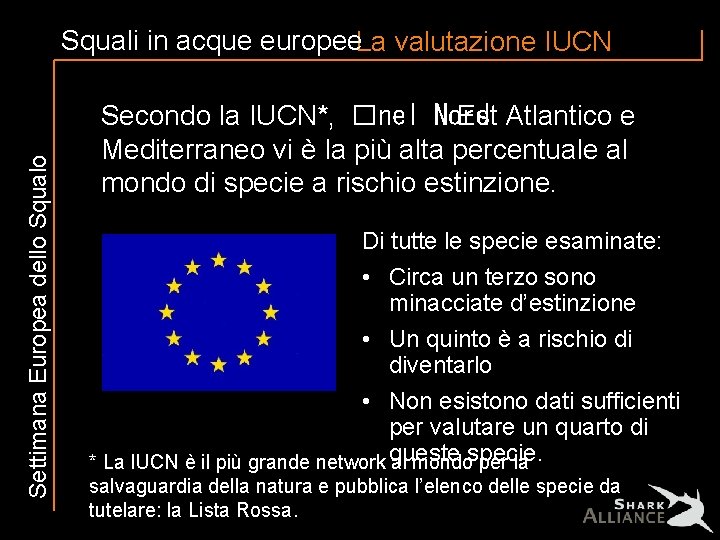 Settimana Europea dello Squali in acque europee. La valutazione IUCN Secondo la IUCN*, �nel