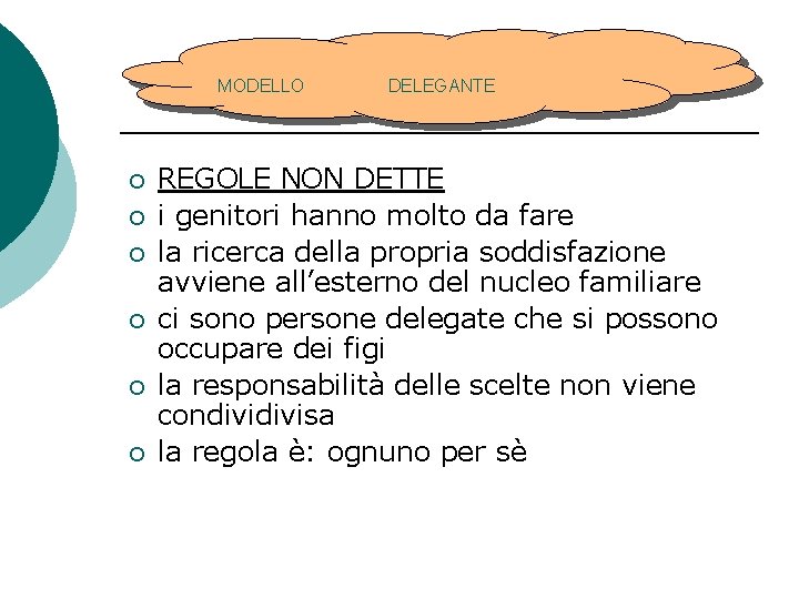 MODELLO ¡ ¡ ¡ DELEGANTE REGOLE NON DETTE i genitori hanno molto da fare