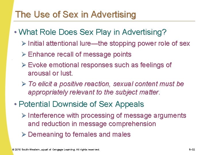 The Use of Sex in Advertising • What Role Does Sex Play in Advertising?