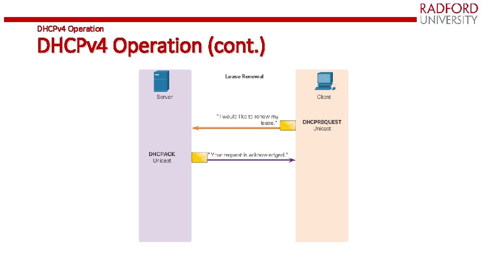 DHCPv 4 Operation (cont. ) 