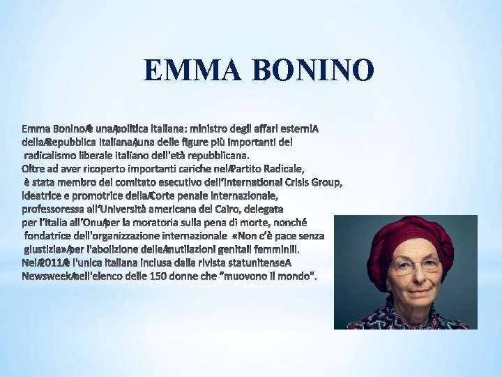 EMMA BONINO 