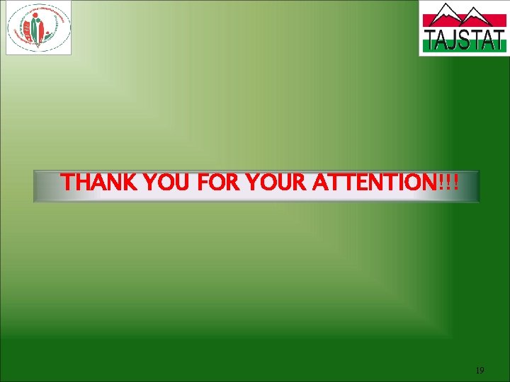 THANK YOU FOR YOUR ATTENTION!!! 19 