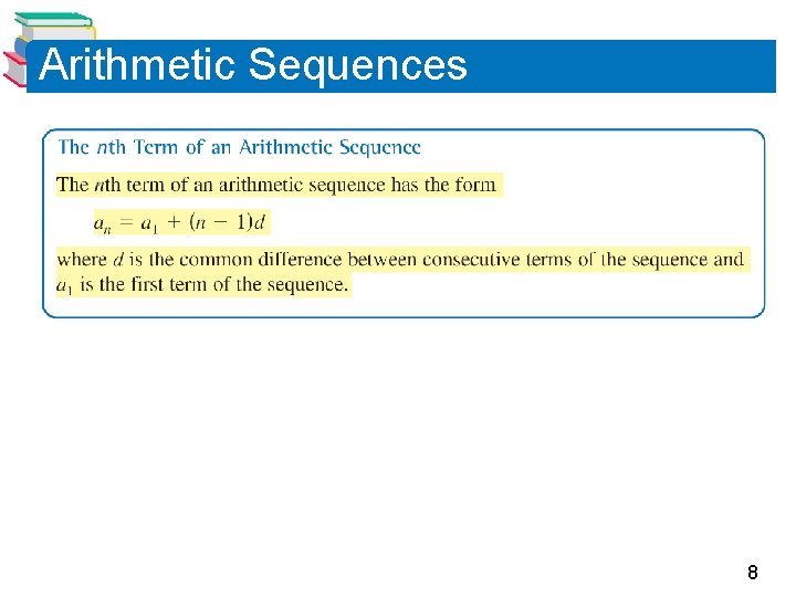 Arithmetic Sequences 8 