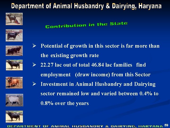 Ø Potential of growth in this sector is far more than the existing growth