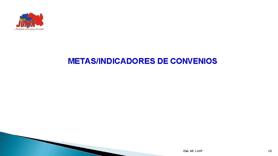 METAS/INDICADORES DE CONVENIOS Elab MC LAHP 26 