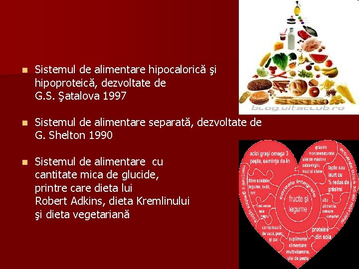 n Sistemul de alimentare hipocalorică şi hipoproteică, dezvoltate de G. S. Şatalova 1997 n