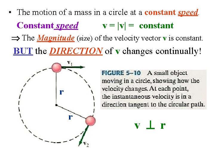  • The motion of a mass in a circle at a constant speed.