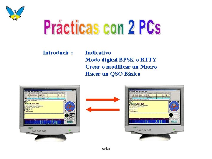 Introducir : Indicativo Modo digital BPSK o RTTY Crear o modificar un Macro Hacer
