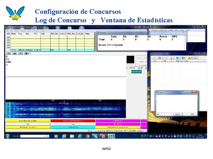 Configuración de Concursos Log de Concurso y Ventana de Estadísticas ea 4 zr 