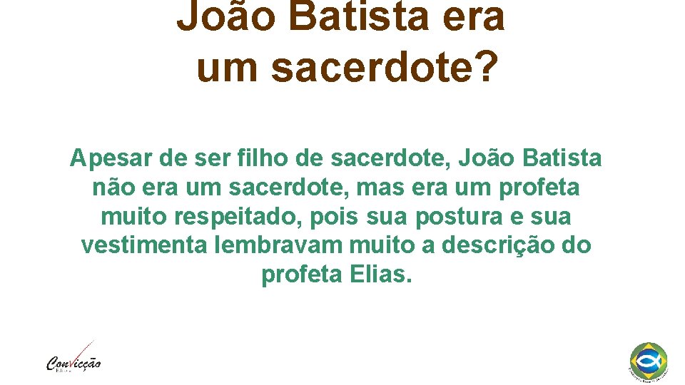 João Batista era um sacerdote? Apesar de ser filho de sacerdote, João Batista não