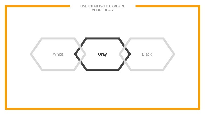 USE CHARTS TO EXPLAIN YOUR IDEAS White Gray Black 