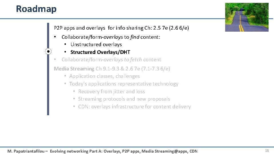 Roadmap P 2 P apps and overlays for info sharing Ch: 2. 5 7