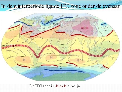 In de winterperiode ligt de ITC zone onder de evenaar ITC De ITC zone