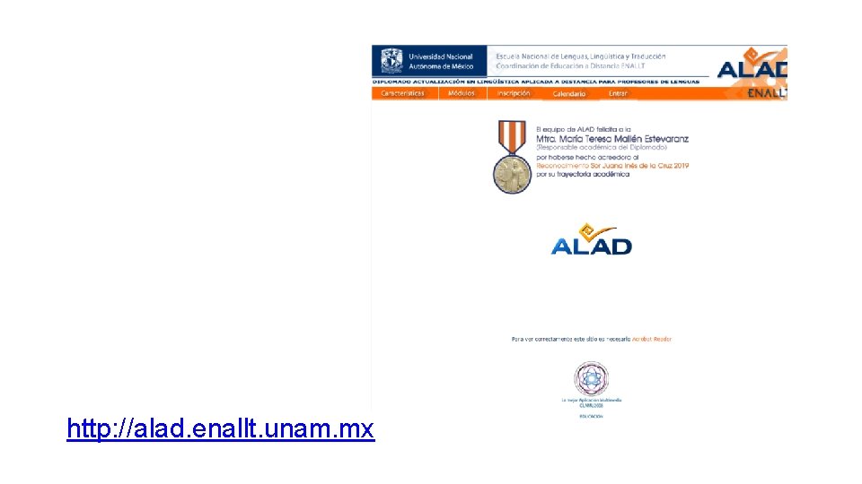 http: //alad. enallt. unam. mx 