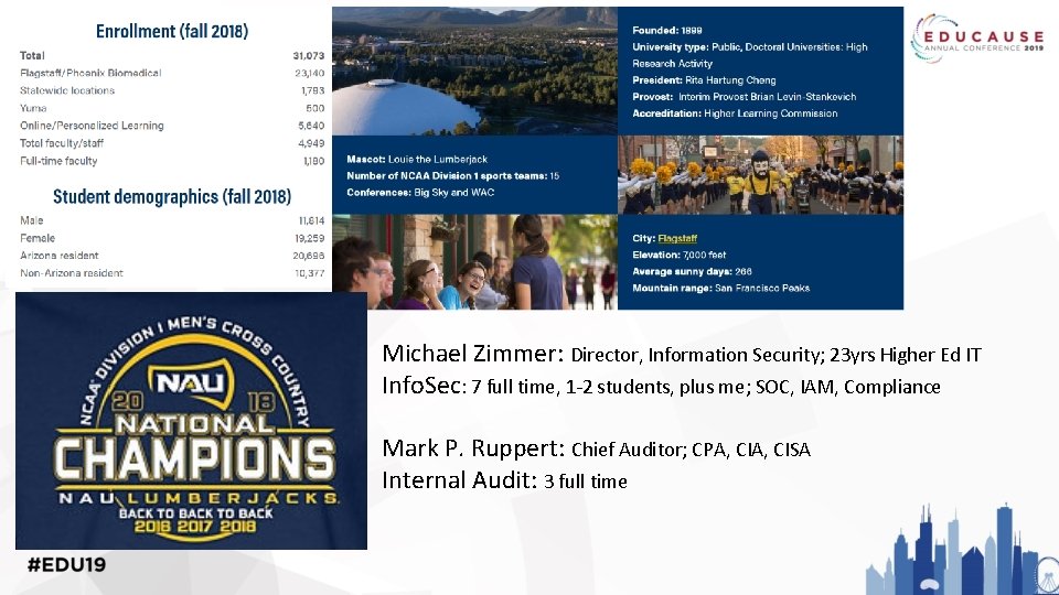 Michael Zimmer: Director, Information Security; 23 yrs Higher Ed IT Info. Sec: 7 full