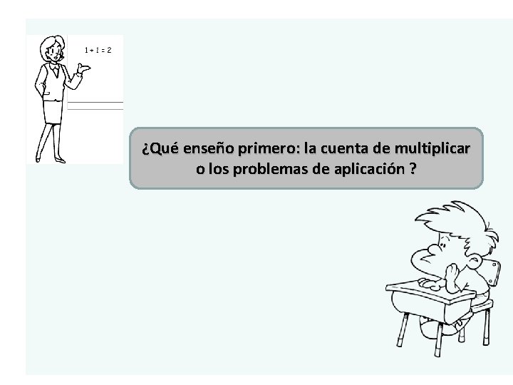  ¿Qué enseño primero: la cuenta de multiplicar o los problemas de aplicación ?