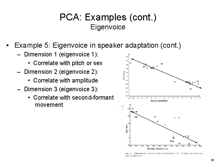 PCA: Examples (cont. ) Eigenvoice • Example 5: Eigenvoice in speaker adaptation (cont. )