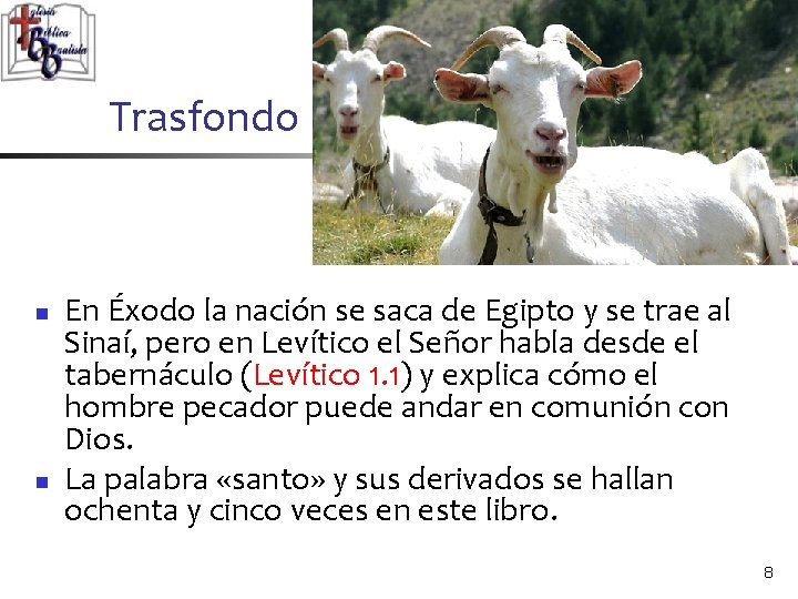 Trasfondo n n En Éxodo la nación se saca de Egipto y se trae Trasfondo n n En Éxodo la nación se saca de Egipto y se trae