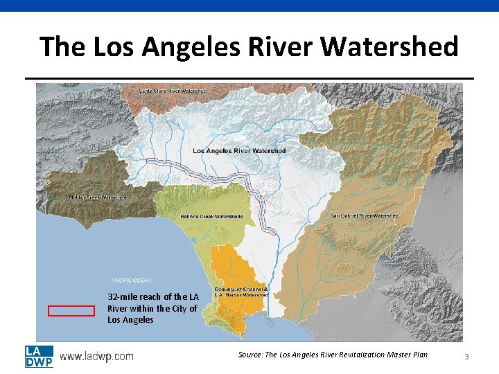 The Los Angeles River Watershed 32 -mile reach of the LA River within the The Los Angeles River Watershed 32 -mile reach of the LA River within the