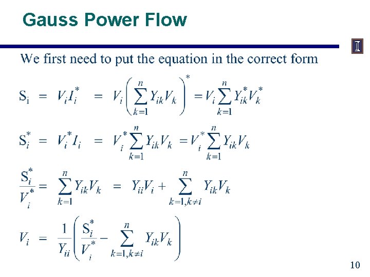 Gauss Power Flow 10 