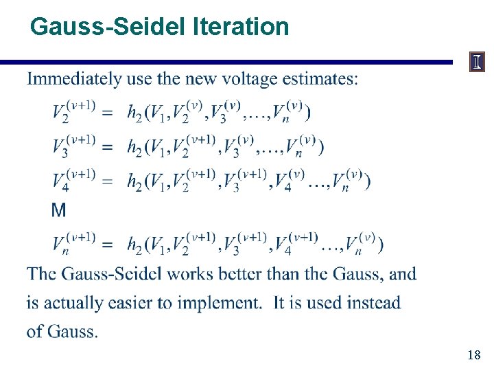 Gauss-Seidel Iteration 18 